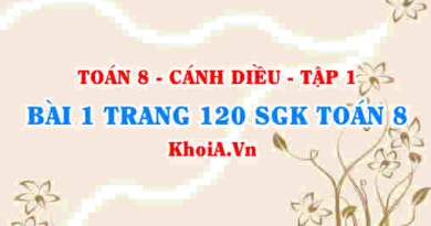 Bài 1 trang 120 SGK Toán 8 tập 1 Cánh Diều